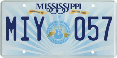 MS license plate MIY057
