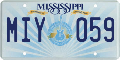 MS license plate MIY059