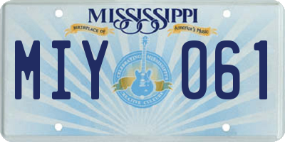 MS license plate MIY061