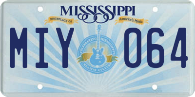 MS license plate MIY064