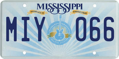 MS license plate MIY066