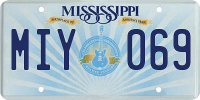 MS license plate MIY069