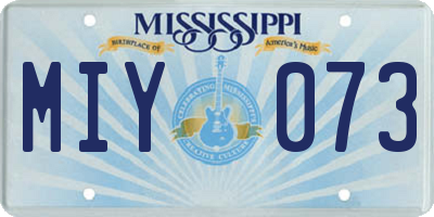 MS license plate MIY073