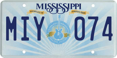 MS license plate MIY074