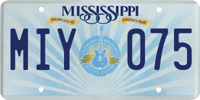 MS license plate MIY075