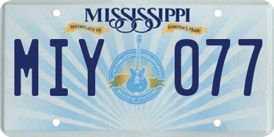 MS license plate MIY077