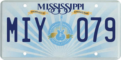 MS license plate MIY079