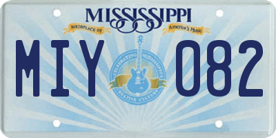 MS license plate MIY082