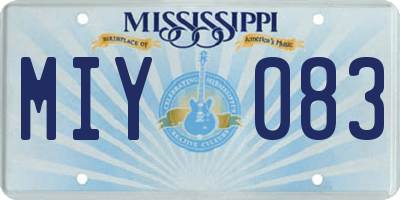 MS license plate MIY083