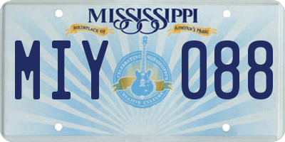 MS license plate MIY088