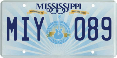 MS license plate MIY089
