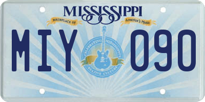 MS license plate MIY090