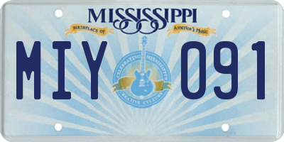 MS license plate MIY091