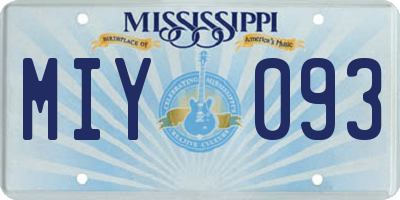 MS license plate MIY093