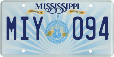MS license plate MIY094