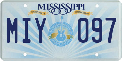 MS license plate MIY097