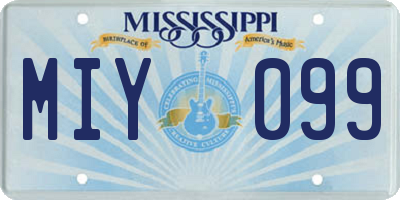 MS license plate MIY099