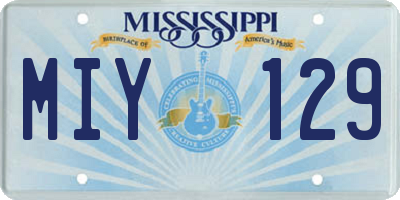 MS license plate MIY129