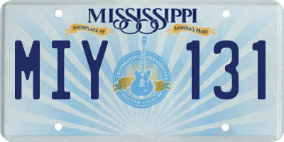 MS license plate MIY131