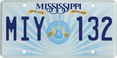 MS license plate MIY132