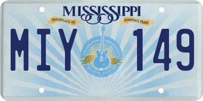 MS license plate MIY149