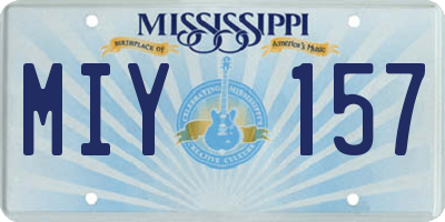 MS license plate MIY157