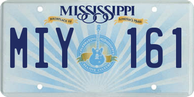 MS license plate MIY161