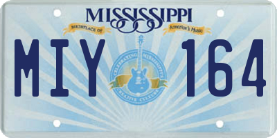 MS license plate MIY164
