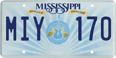 MS license plate MIY170