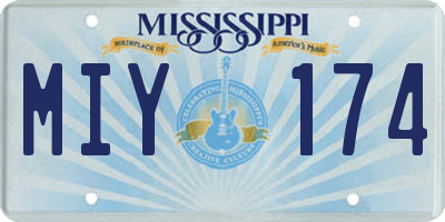 MS license plate MIY174