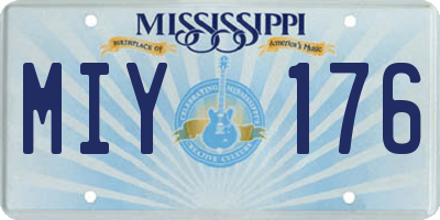 MS license plate MIY176