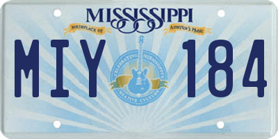 MS license plate MIY184