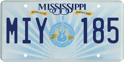 MS license plate MIY185