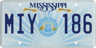 MS license plate MIY186