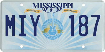 MS license plate MIY187