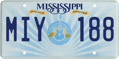 MS license plate MIY188