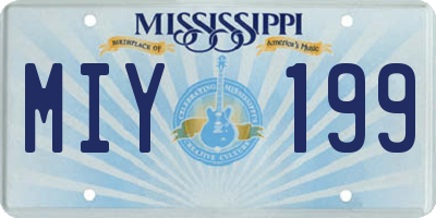 MS license plate MIY199