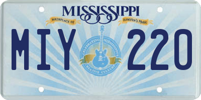 MS license plate MIY220
