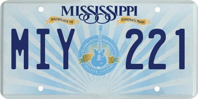 MS license plate MIY221