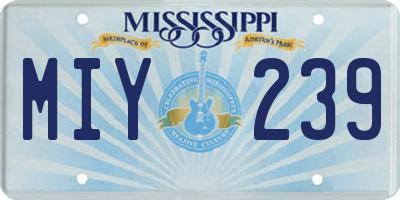 MS license plate MIY239