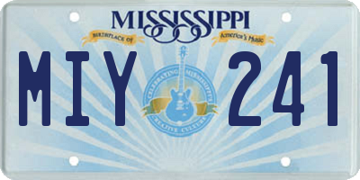 MS license plate MIY241