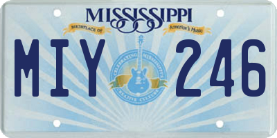 MS license plate MIY246