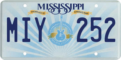 MS license plate MIY252