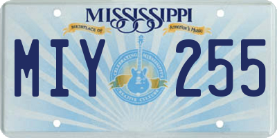 MS license plate MIY255