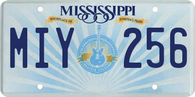 MS license plate MIY256