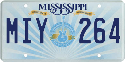 MS license plate MIY264