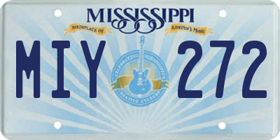 MS license plate MIY272