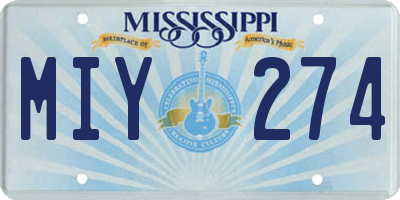 MS license plate MIY274
