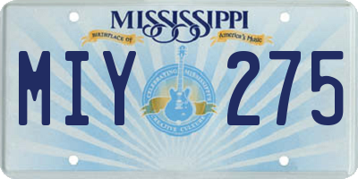 MS license plate MIY275