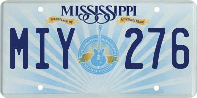 MS license plate MIY276
